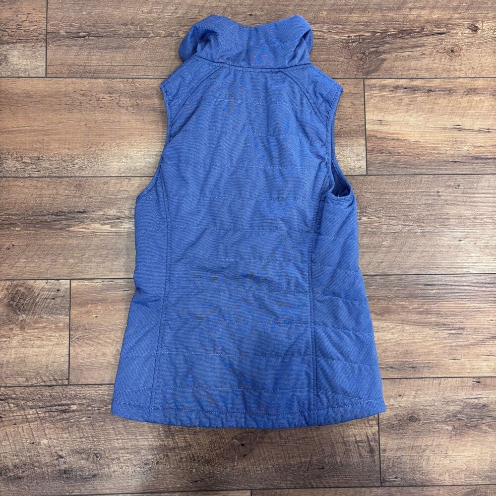 Columbia Outdoor Gorpcore Work Womens XS Blue Quilted Striped Puffer Vest EUC - Picture 7 of 11